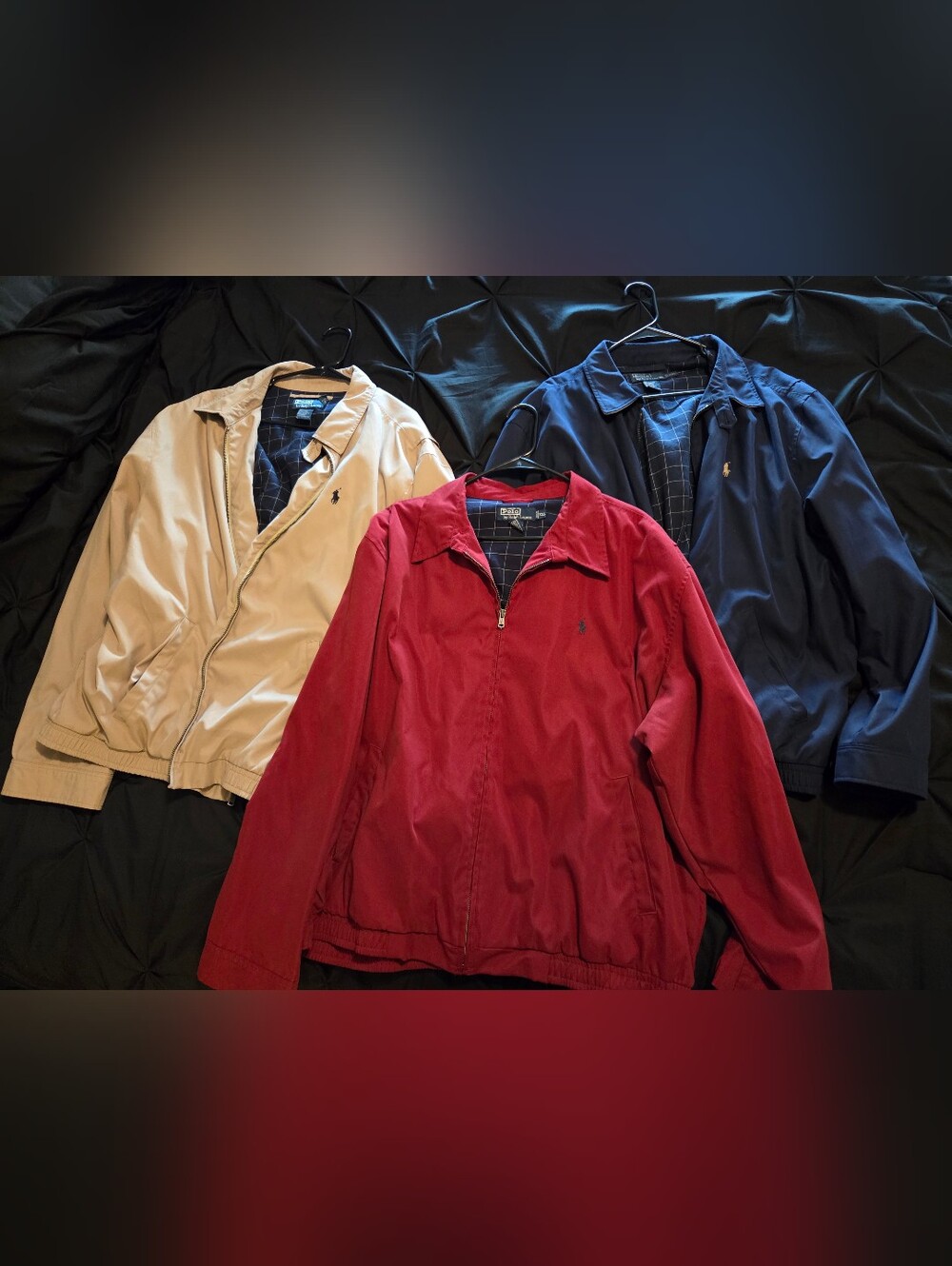 3 Polo Ralph Lauren Men's Lightweight Zip Jacket Lot